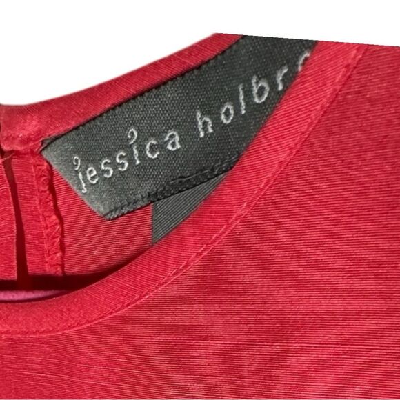 Jessica Holbrook 3 piece set size medium. 100% silk in dark pink. Vibrant, work - Picture 11 of 14